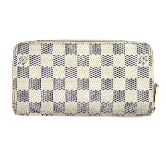 Louis Vuitton Wallet Leather Zippy Damier White White Azur - Picture 1 of 6
